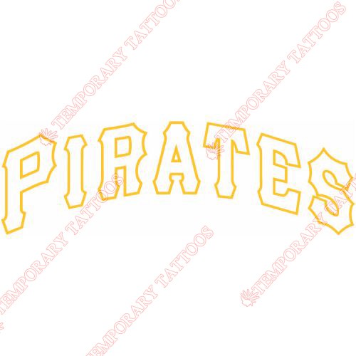 Pittsburgh Pirates Customize Temporary Tattoos Stickers NO.1837